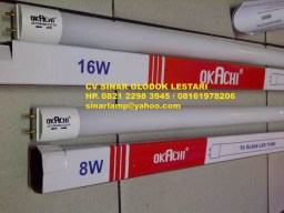 Lampu TL LED 16W dan 8W Merk OKACHI